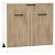 Шкаф нижний с 2-мя дверцами и ящиком Флэт Natural Casella Oak 2S/Белый 816*800*478