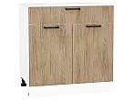 Шкаф нижний с 2-мя дверцами и ящиком Флэт Natural Casella Oak 2S/Белый 816*800*478