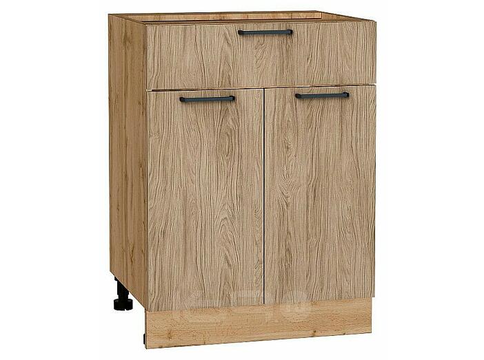 Шкаф нижний с 2-мя дверцами и ящиком Флэт Natural Casella Oak 2S/Дуб Вотан 816*600*478