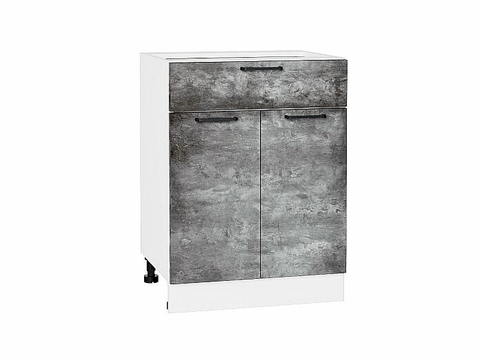 Шкаф нижний с 2-мя дверцами и ящиком Флэт Temple Stone 2S/Белый 816*600*478