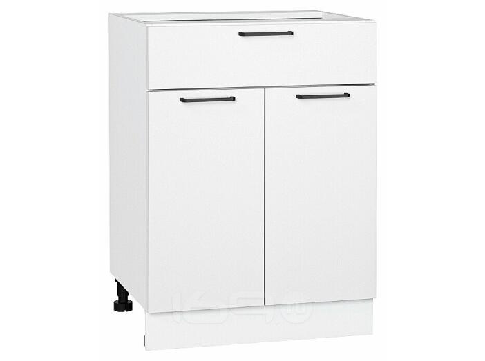 Шкаф нижний с 2-мя дверцами и ящиком Флэт White In 2S/Белый 816*600*478