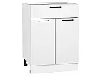Шкаф нижний с 2-мя дверцами и ящиком Флэт White In 2S/Белый 816*600*478