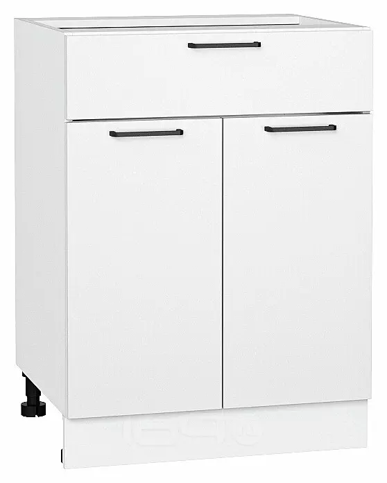 Шкаф нижний с 2-мя дверцами и ящиком Флэт White In 2S/Белый 816*600*478