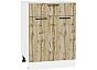 Шкаф нижний с 2-мя дверцами и ящиком Флэт Wotan Oak 2S/Белый 816*600*478