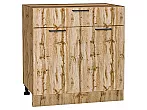 Шкаф нижний с 2-мя дверцами и ящиком Флэт Wotan Oak 2S/Дуб Вотан 816*800*478