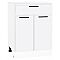 Шкаф нижний с 2-мя дверцами и ящиком Фрейм White Silk/Белый 816*600*484 Шкаф нижний с 2-мя дверцами и ящиком Фрейм White Silk/Белый 816*600*484