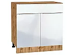 Шкаф нижний с 2-мя дверцами и ящиком Фьюжн Angel Дуб Вотан 816*800*480