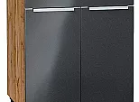Шкаф нижний с 2-мя дверцами и ящиком Фьюжн Anthracite Дуб Вотан 816*600*480