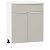 Шкаф нижний с 2-мя дверцами и ящиком Фьюжн Clay Silk/Белый 816*600*480