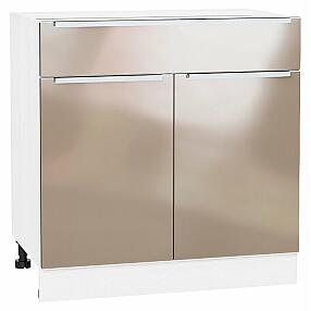 Шкаф нижний с 2-мя дверцами и ящиком Фьюжн Gallant Белый 816*800*480