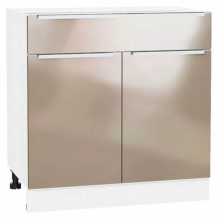 Шкаф нижний с 2-мя дверцами и ящиком Фьюжн Gallant Белый 816*800*480