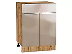 Шкаф нижний с 2-мя дверцами и ящиком Фьюжн Gallant Дуб Вотан 816*600*480