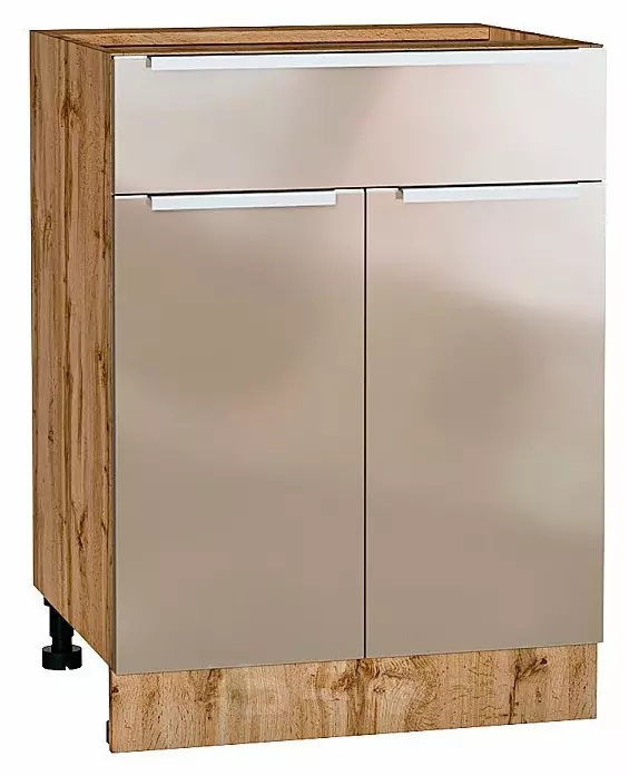 Шкаф нижний с 2-мя дверцами и ящиком Фьюжн Gallant Дуб Вотан 816*600*480