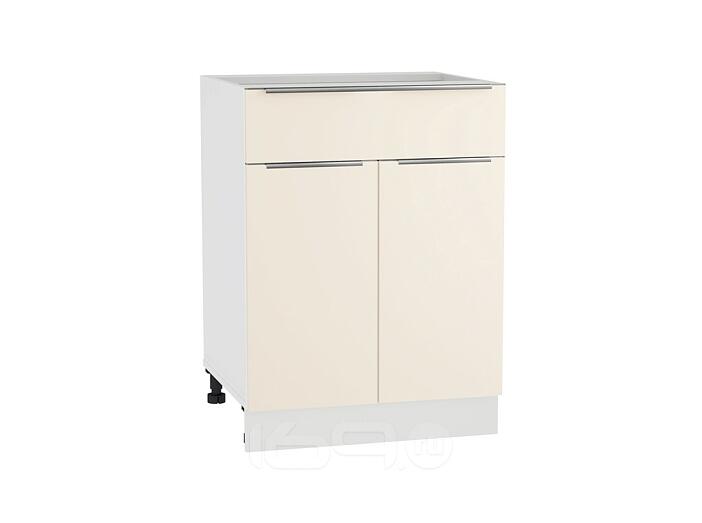 Шкаф нижний с 2-мя дверцами и ящиком Фьюжн Н 601М  Ivory-Белый