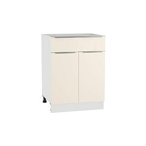 Шкаф нижний с 2-мя дверцами и ящиком Фьюжн Н 601М  Ivory-Белый