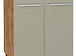Шкаф нижний с 2-мя дверцами и ящиком Фьюжн Silky Grey Дуб Вотан 816*600*480