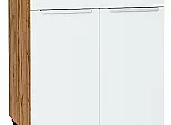 Шкаф нижний с 2-мя дверцами и ящиком Фьюжн Silky White Дуб Вотан 816*600*480