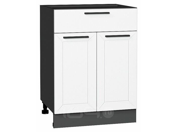 Шкаф нижний с 2-мя дверцами и ящиком Глетчер Айленд Силк Graphite 816*600*478
