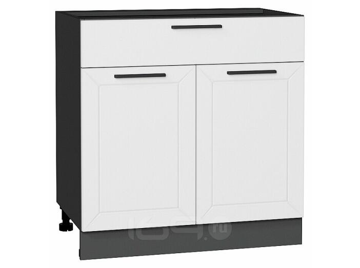 Шкаф нижний с 2-мя дверцами и ящиком Глетчер Гейнсборо Силк Graphite 816*800*478