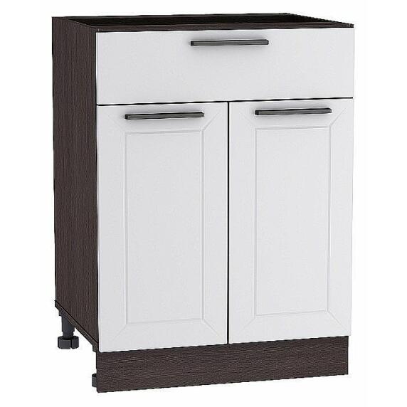 Шкаф нижний с 2-мя дверцами и ящиком Глетчер Гейнсборо Силк Graphite 816*600*478