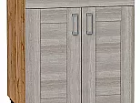 Шкаф нижний с 2-мя дверцами и ящиком Лофт Cappuccino Veralinga Дуб Вотан 816*600*480