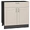 Шкаф нижний с 2-мя дверцами и ящиком Лофт Cream Silk/Graphite 816*800*480 Шкаф нижний с 2-мя дверцами и ящиком Лофт Cream Silk/Graphite 816*800*480