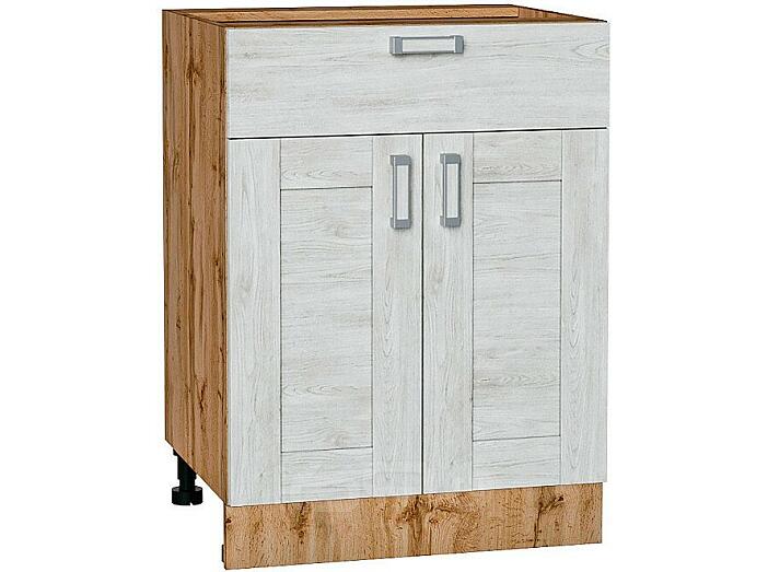 Шкаф нижний с 2-мя дверцами и ящиком Лофт Nordic Oak/Дуб Вотан 816*600*480