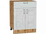 Шкаф нижний с 2-мя дверцами и ящиком Лофт Nordic Oak/Дуб Вотан 816*600*480
