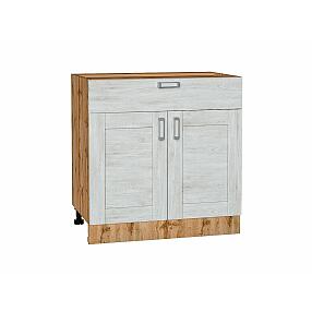 Шкаф нижний с 2-мя дверцами и ящиком Лофт Nordic Oak/Дуб Вотан 816*800*480