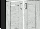 Шкаф нижний с 2-мя дверцами и ящиком Лофт Nordic Oak/Graphite 816*600*480