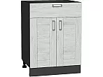 Шкаф нижний с 2-мя дверцами и ящиком Лофт Nordic Oak/Graphite 816*600*480