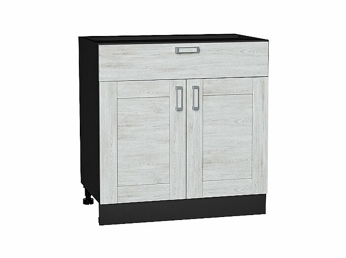 Шкаф нижний с 2-мя дверцами и ящиком Лофт Nordic Oak/Graphite 816*800*480