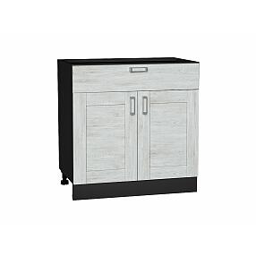 Шкаф нижний с 2-мя дверцами и ящиком Лофт Nordic Oak/Graphite 816*800*480