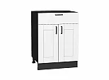 Шкаф нижний с 2-мя дверцами и ящиком Лофт Super White Graphite 816*600*480