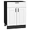 Шкаф нижний с 2-мя дверцами и ящиком Лофт Super White Graphite 816*600*480 Шкаф нижний с 2-мя дверцами и ящиком Лофт Super White Graphite 816*600*480