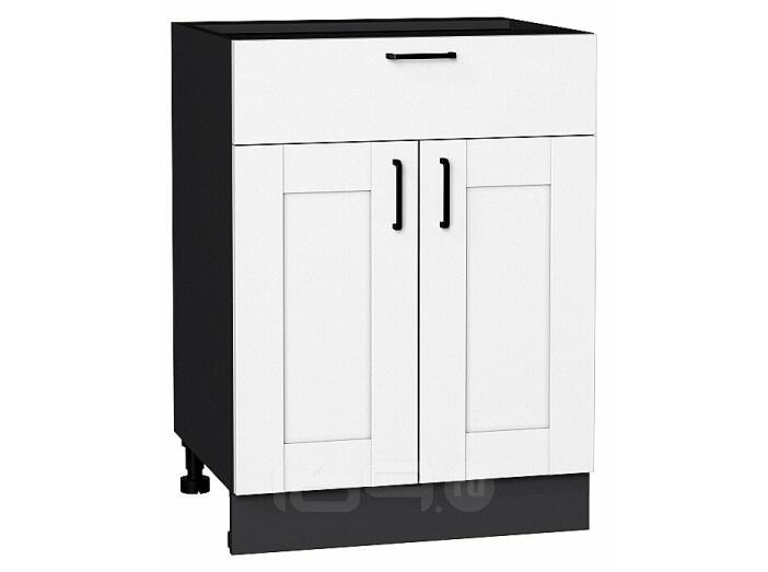 Шкаф нижний с 2-мя дверцами и ящиком Лофт Super White Graphite 816*600*480