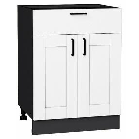 Шкаф нижний с 2-мя дверцами и ящиком Лофт Super White Graphite 816*600*480