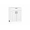 Шкаф нижний с 2-мя дверцами и ящиком Лофт Super White Белый 816*600*480