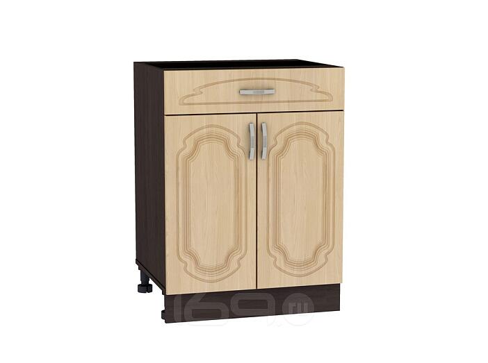 Шкаф нижний с 2-мя дверцами и ящиком Настя Н 601М Береза-Венге