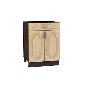 Шкаф нижний с 2-мя дверцами и ящиком Настя Н 601М Береза-Венге