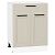 Шкаф нижний с 2-мя дверцами и ящиком Нео Cream Silk/Белый 816*600*480