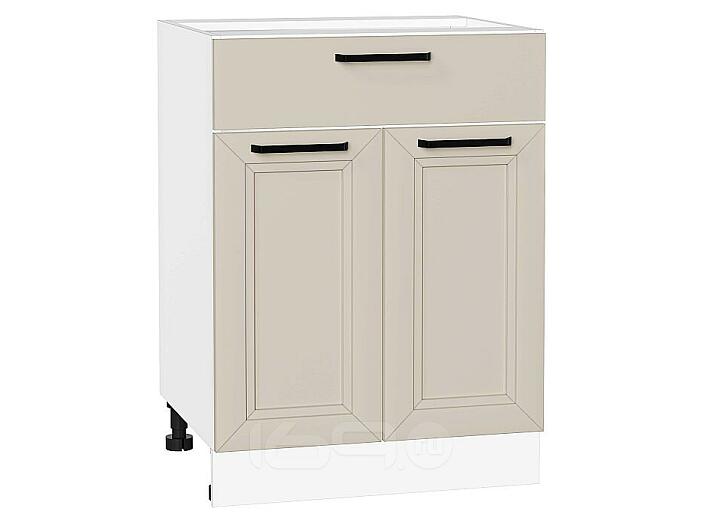 Шкаф нижний с 2-мя дверцами и ящиком Нео Cream Silk/Белый 816*600*480