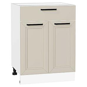 Шкаф нижний с 2-мя дверцами и ящиком Нео Cream Silk/Белый 816*600*480