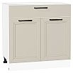 Шкаф нижний с 2-мя дверцами и ящиком Нео Cream Silk/Белый 816*800*480