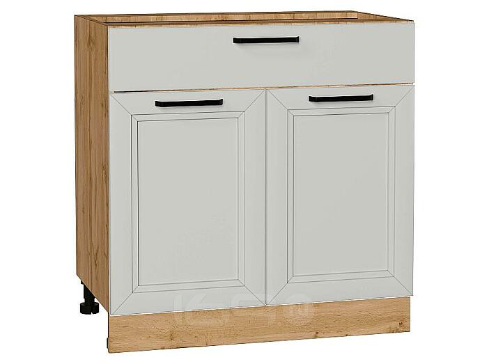 Шкаф нижний с 2-мя дверцами и ящиком Нео Grey Silk/Дуб Вотан 816*800*480