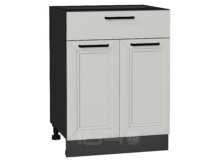 Шкаф нижний с 2-мя дверцами и ящиком Нео Grey Silk/Graphite 816*600*480