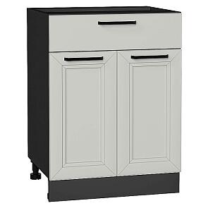 Шкаф нижний с 2-мя дверцами и ящиком Нео Grey Silk/Graphite 816*600*480