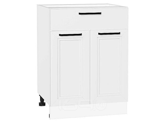 Шкаф нижний с 2-мя дверцами и ящиком Нео White Silk/Белый 816*600*480