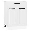 Шкаф нижний с 2-мя дверцами и ящиком Нео White Silk/Белый 816*600*480