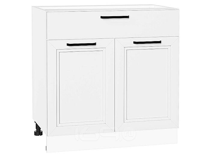 Шкаф нижний с 2-мя дверцами и ящиком Нео White Silk/Белый 816*800*480